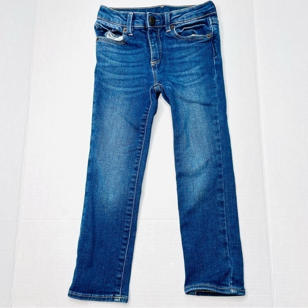 𝅺gap Denim Skinny Fit Jeans in 5 Toddler with Adjustable Waist Dark Wash